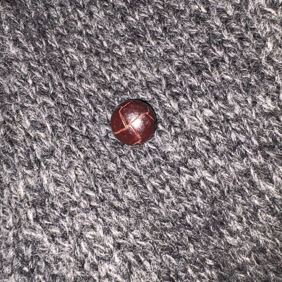 Ralph Lauren Polo Shawl collar Sweater XXL 100% Wool Grey Academia Winter Snow - Picture 7 of 8